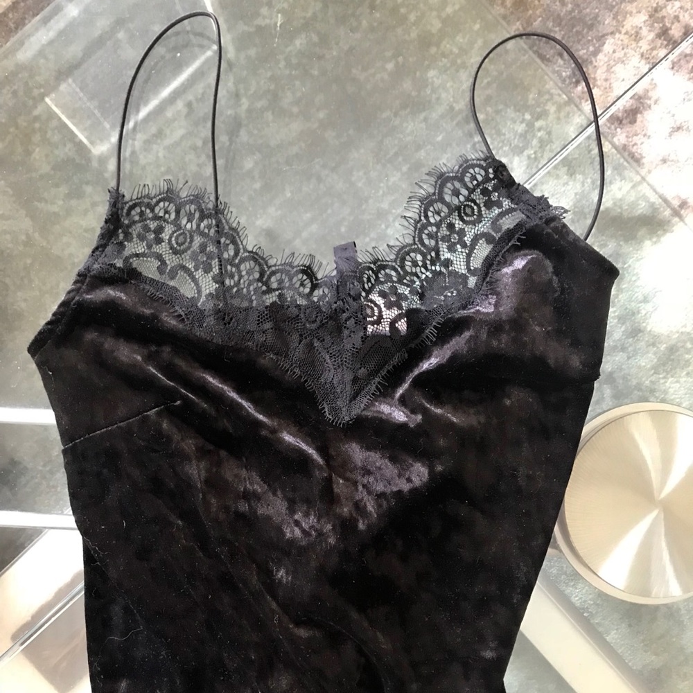 Velvet lace cami dress